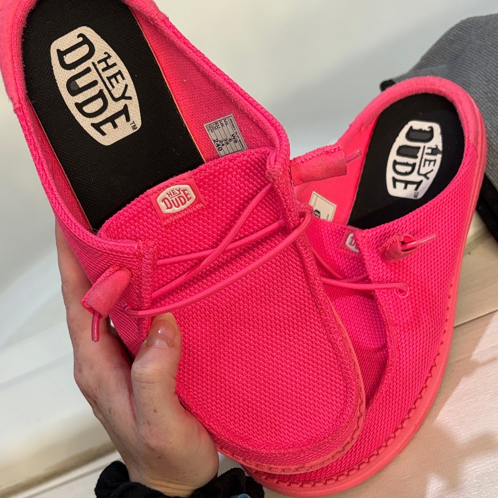 Hey Dude Women's Bright Pink Loafers